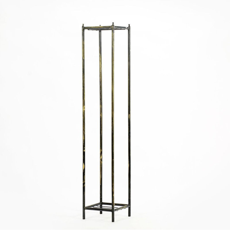 Ore Furniture Stone Slab 2 Tier Large Square Cast Iron Plant Stand