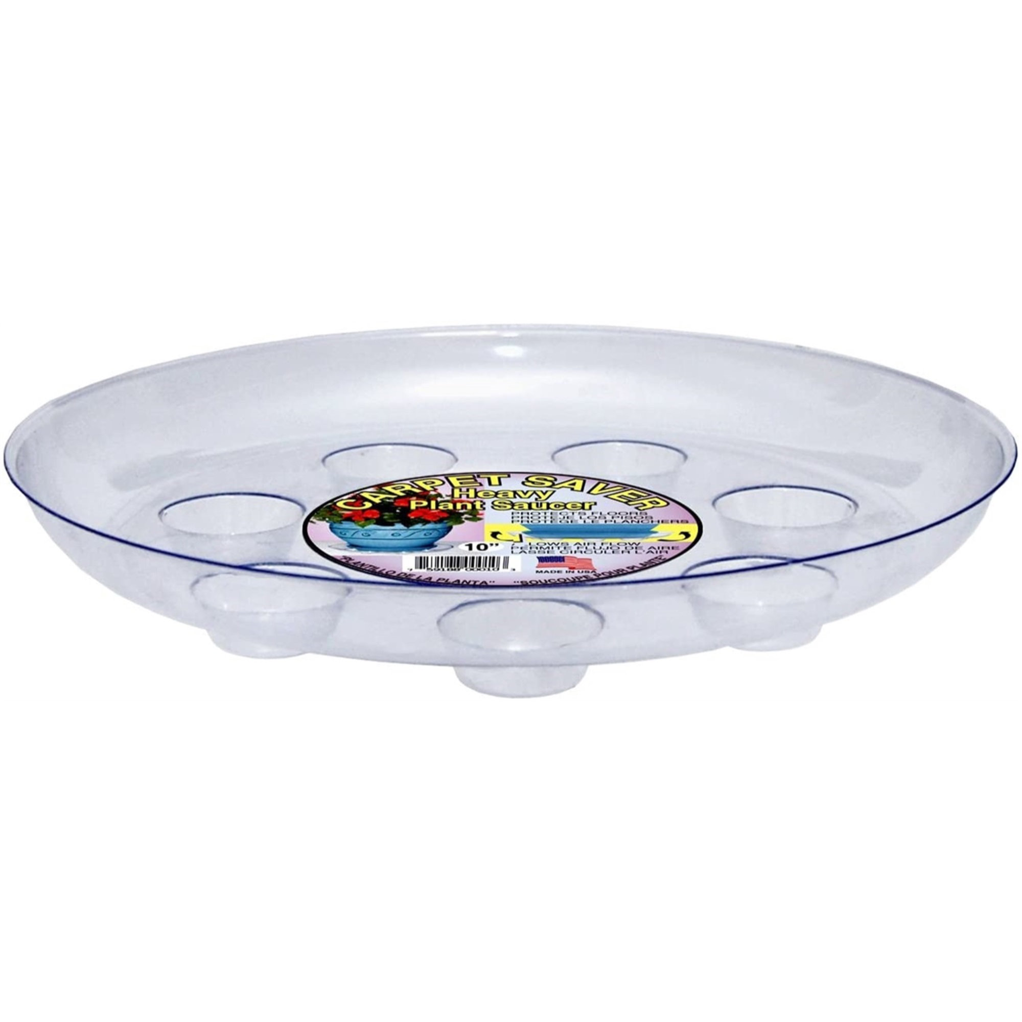 Curtis Wagner Plastics CWP Heavy Gauge Footed Plastic Saucer, Clear, 10