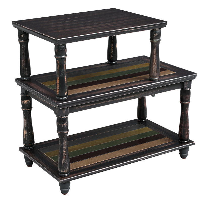 Charlton Home Vasagle End Table With Colourful Storage Shelf 3 End Table With Colourful Storage Shelf