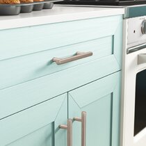 MroMax Wood Pull Knobs 96mm Hole Distance 125mm Length Cabinet Furniture Kitchen Pulls Handles for Dresser Drawer Wardrobe 10Pcs