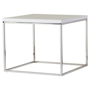 Modern Contemporary High Gloss White End Table Allmodern Quickview