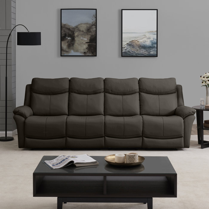 Red Barrel Studio Jabari 4 Seat Wall Hugger Home Theatre Sofa