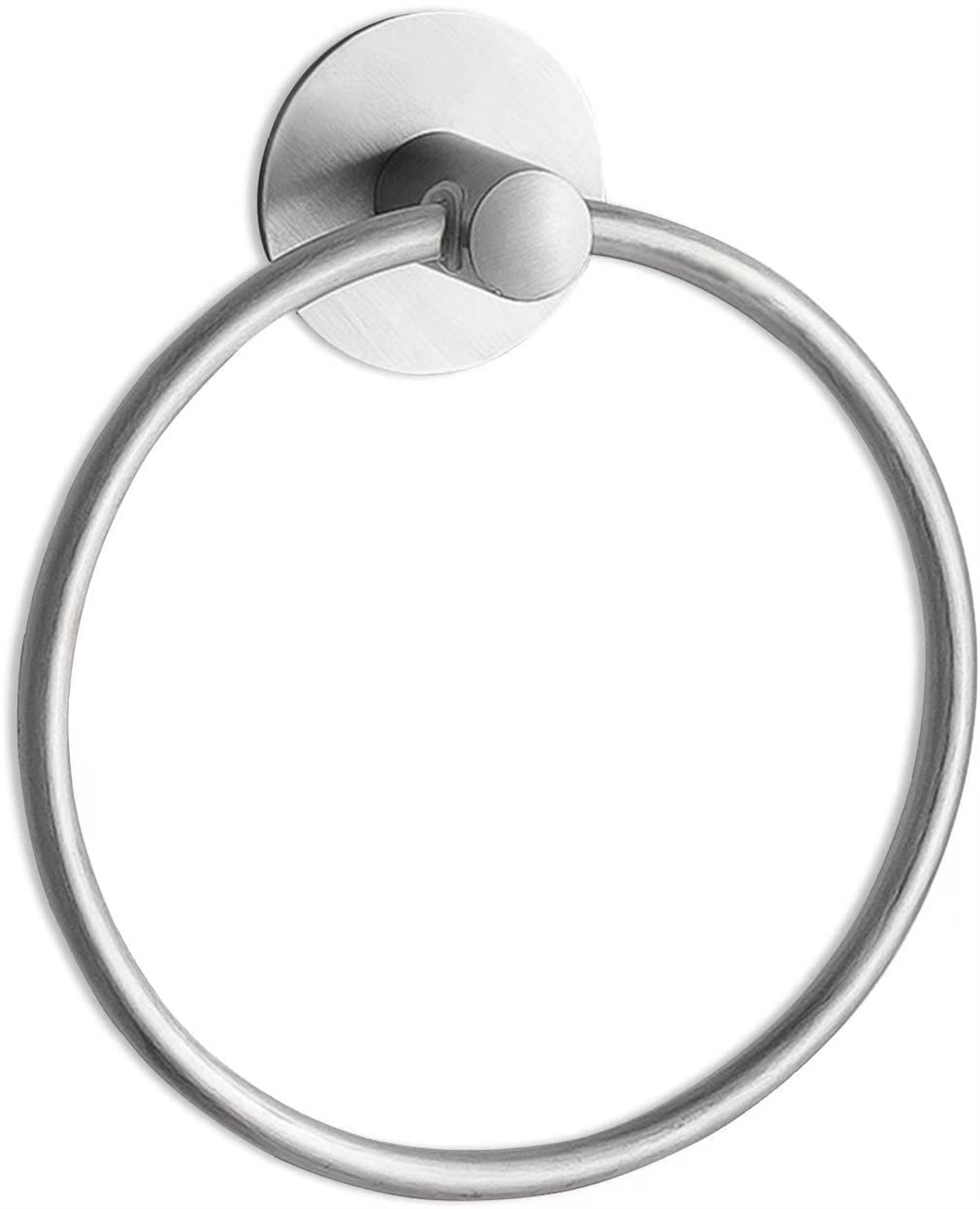 Hand Towel Ring Metal Zinc Base Wall Mount Minimalist Style in Chrome Finish 