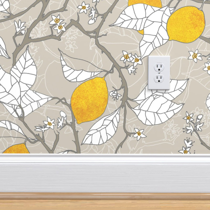 Ebern Designs Mamora Lemon Orchard Removable Peel And Stick