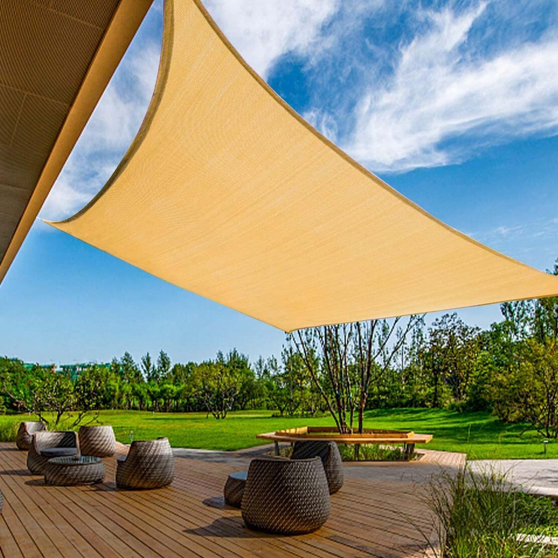 Triangle Sun Shade Sails 98/% UV Block Canopy Awning Cover for Outdoor Patio Lawn Garden Yard