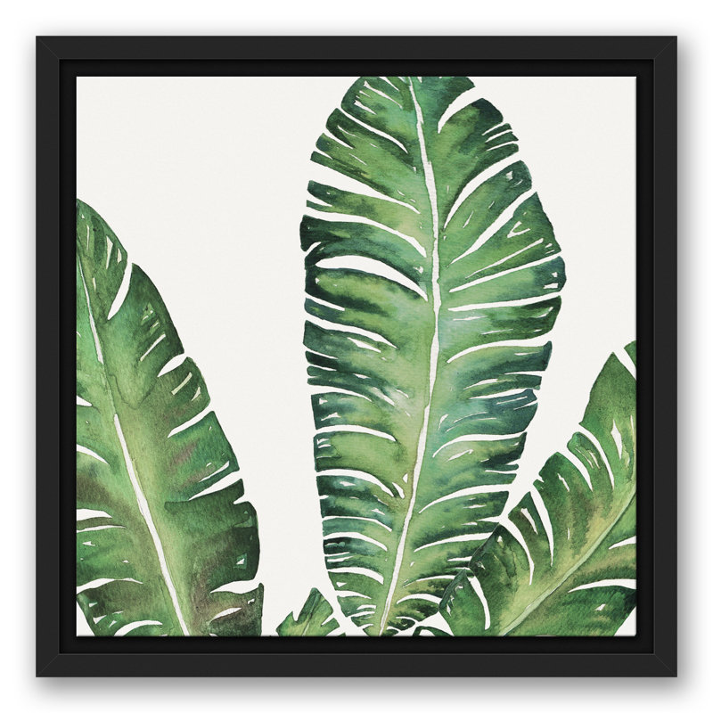 Wrought Studio Banana Leaves Watercolor Painting Print On Canvas