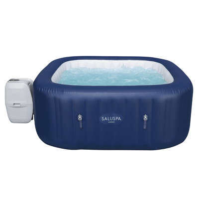 Bestway Hawaii SaluSpa 6 Person Inflatable Square Hot Tub with 114 AirJets