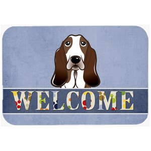 Basset Hound Welcome Kitchen/Bath Mat