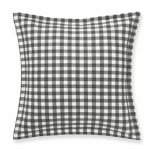 black plaid pillow covers