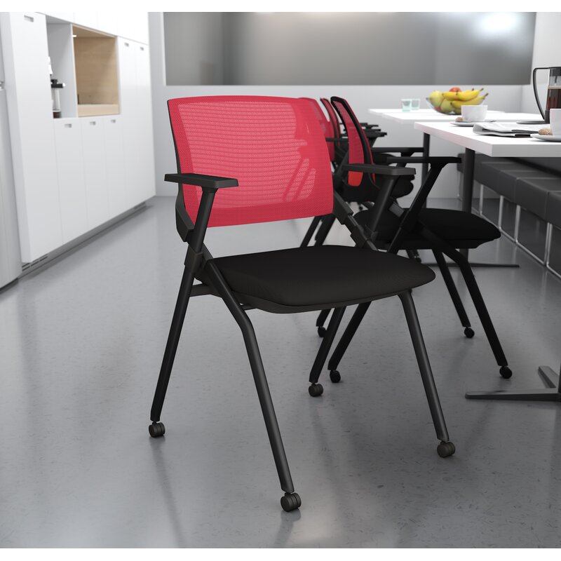 red padded folding chairs