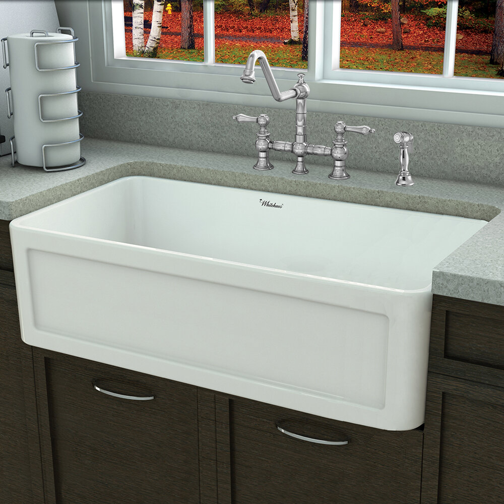 Fireclay 33 L X 19 W Farmhouse Kitchen Sink