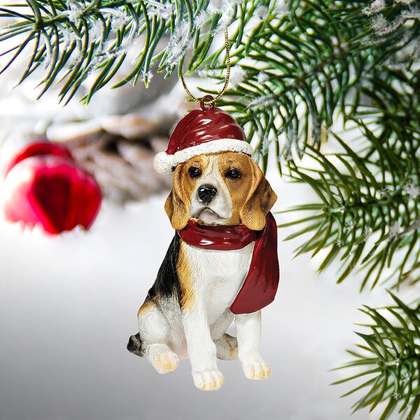 Beagle Christmas Ornament Dog Lover Gifts Wooden Christmas Ornaments 3-Piece Bundle