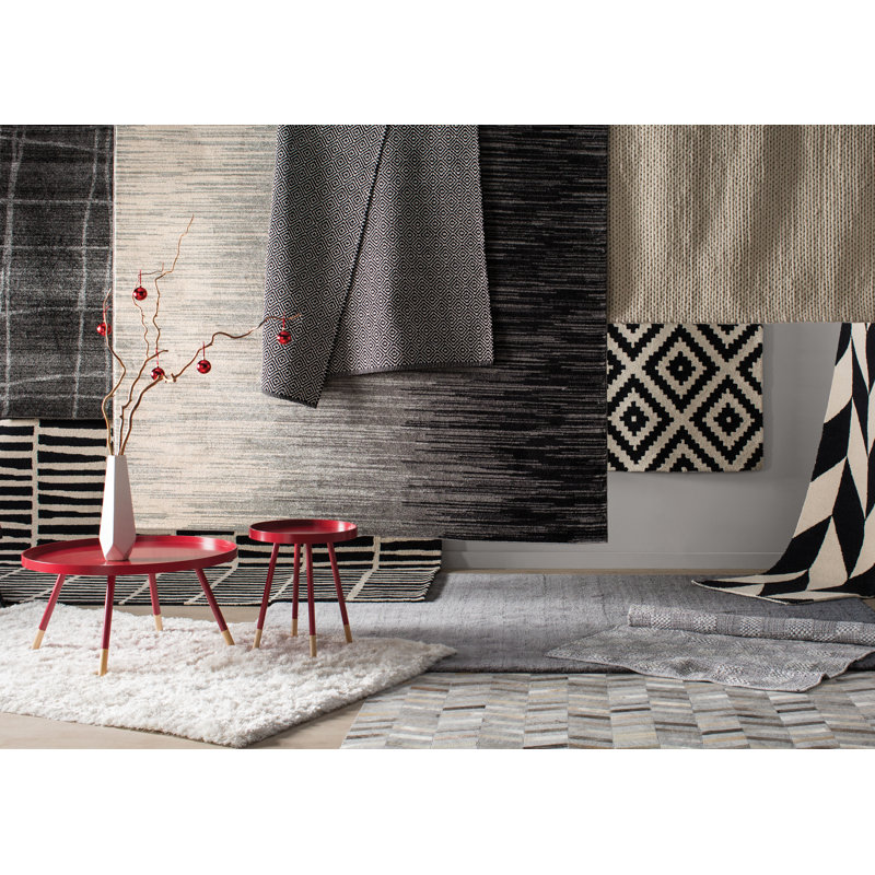 Stagner Abstract Black Area Rug Reviews Allmodern