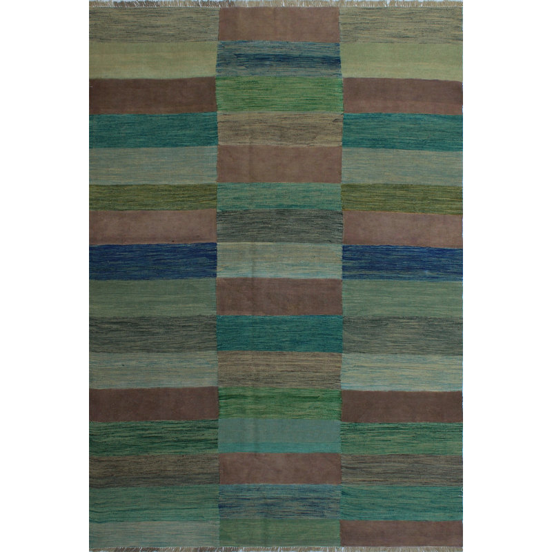 Isabelline One Of A Kind Reta Kilim Rusty Hand Woven Wool Red Area Rug Wayfair