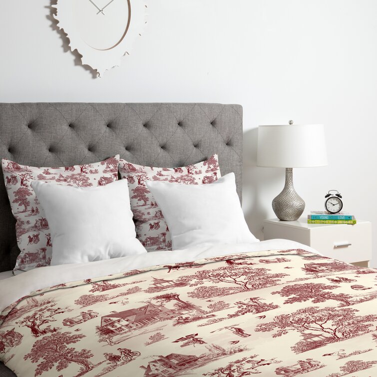 red cream duvet covers