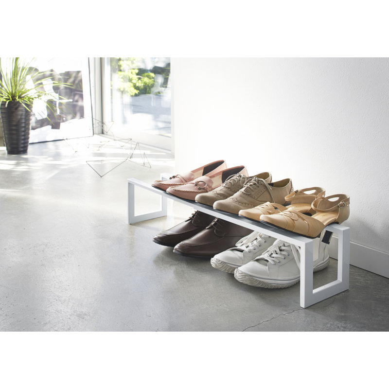 Yamazaki Usa Line Adjule 6 Pair Shoe Rack Reviews Wayfair Line Adjule 6 Pair Shoe Rack
