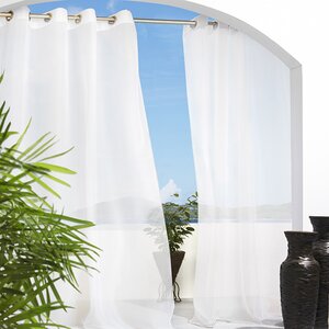 Odessa Solid Sheer Grommet Single Curtain Panel