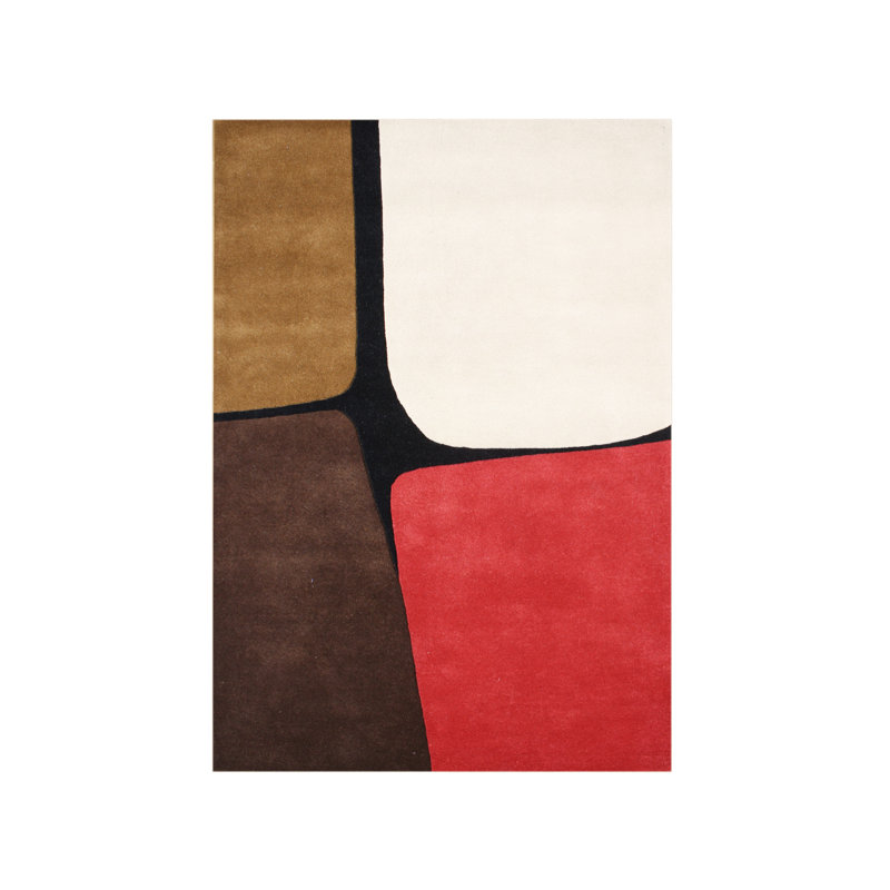 New Zealand Handmade Leather Brown Area Rug