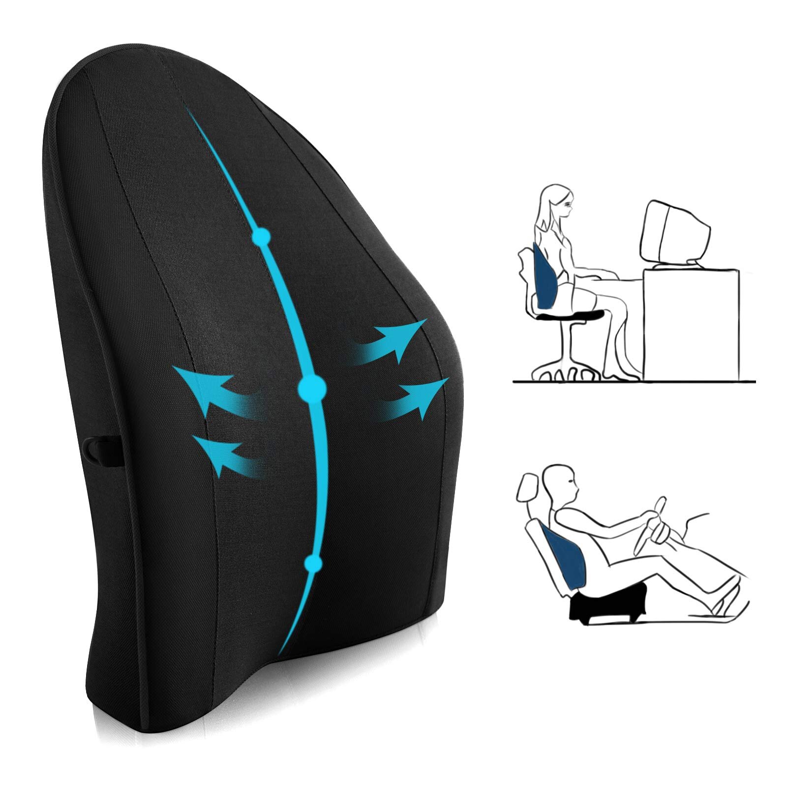 Lumbar Support Pillow Relief Back Pain Great Gift Waist Support Back Cushion