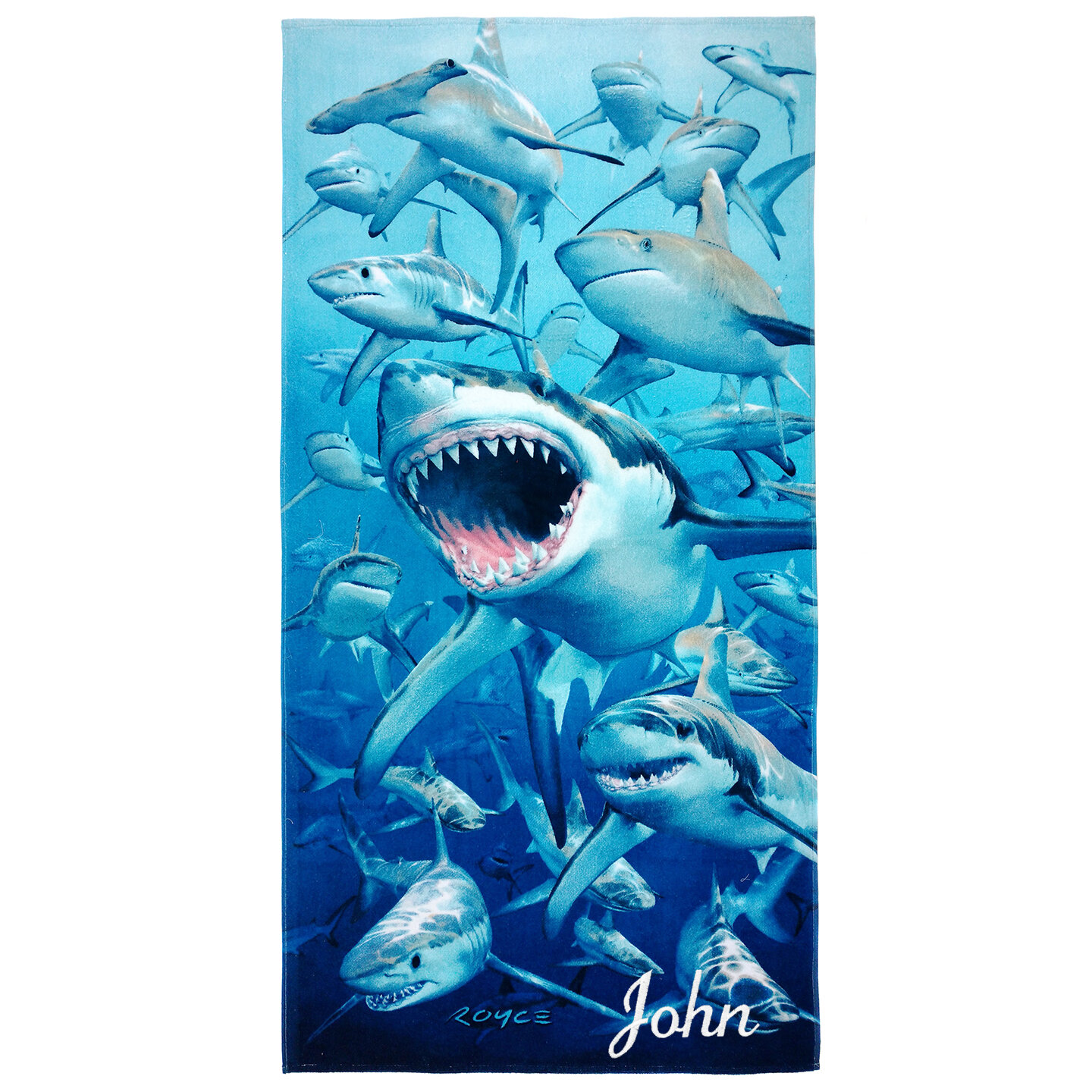 shark beach towel