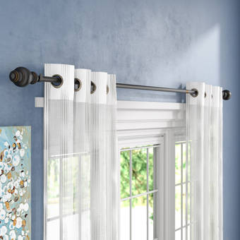 Foundstone Zora Core Curtain Knob Telescoping Drapery Rod Set