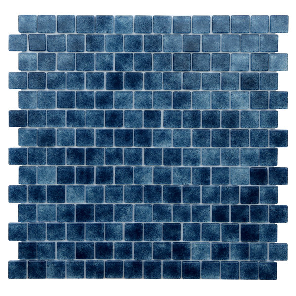Dark Blue Mosaic Tiles Migrant Resource Network Kellani Quartz 075 X 0 75 Gl Mosaic Tile In Dark Blue
