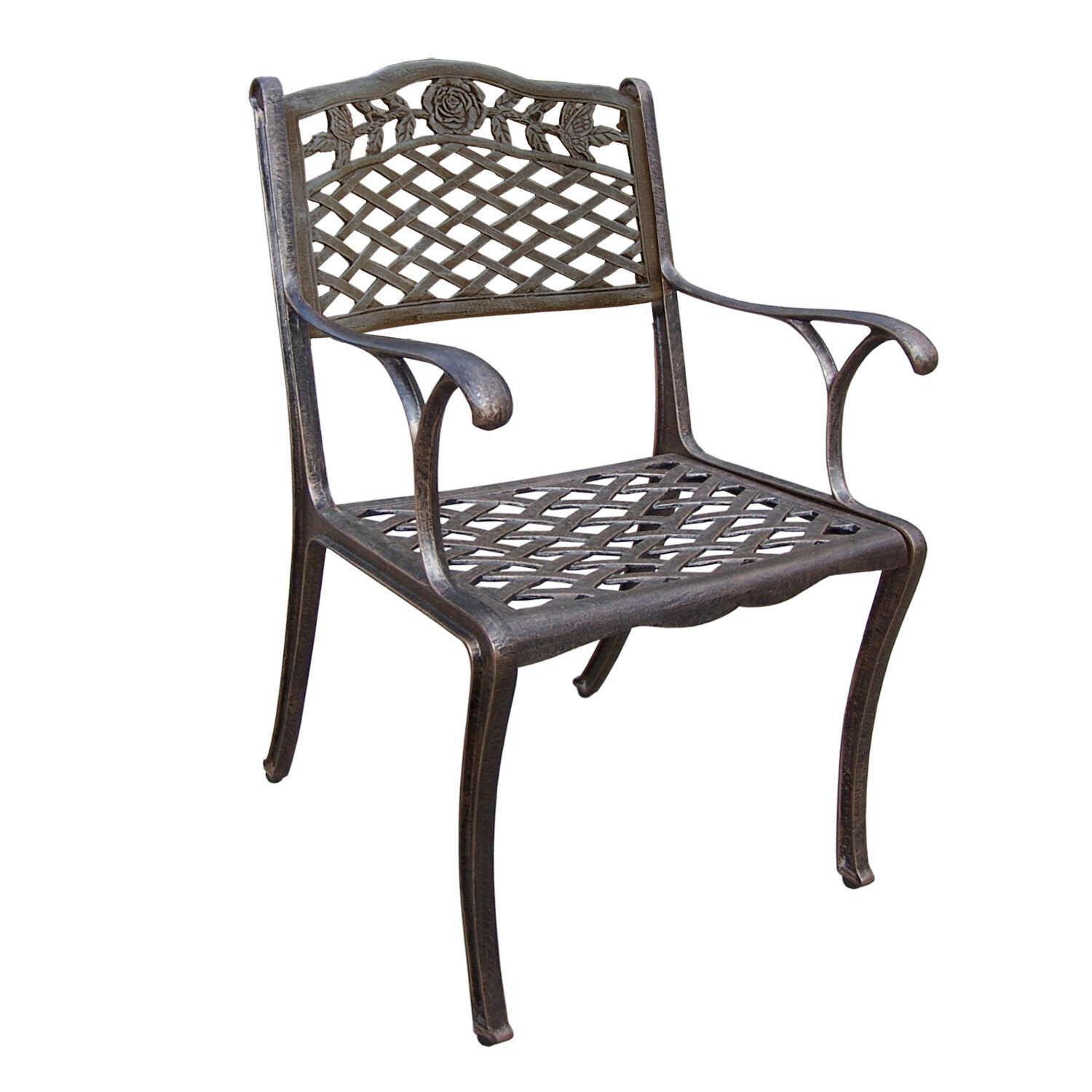 Fleur De Lis Living Thompson Cast Aluminum Patio Dining Chair Wayfair