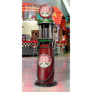 Decorative Gas Pump Cabinet Wayfair Service Station Visible Gas Pump Metal Sculpture