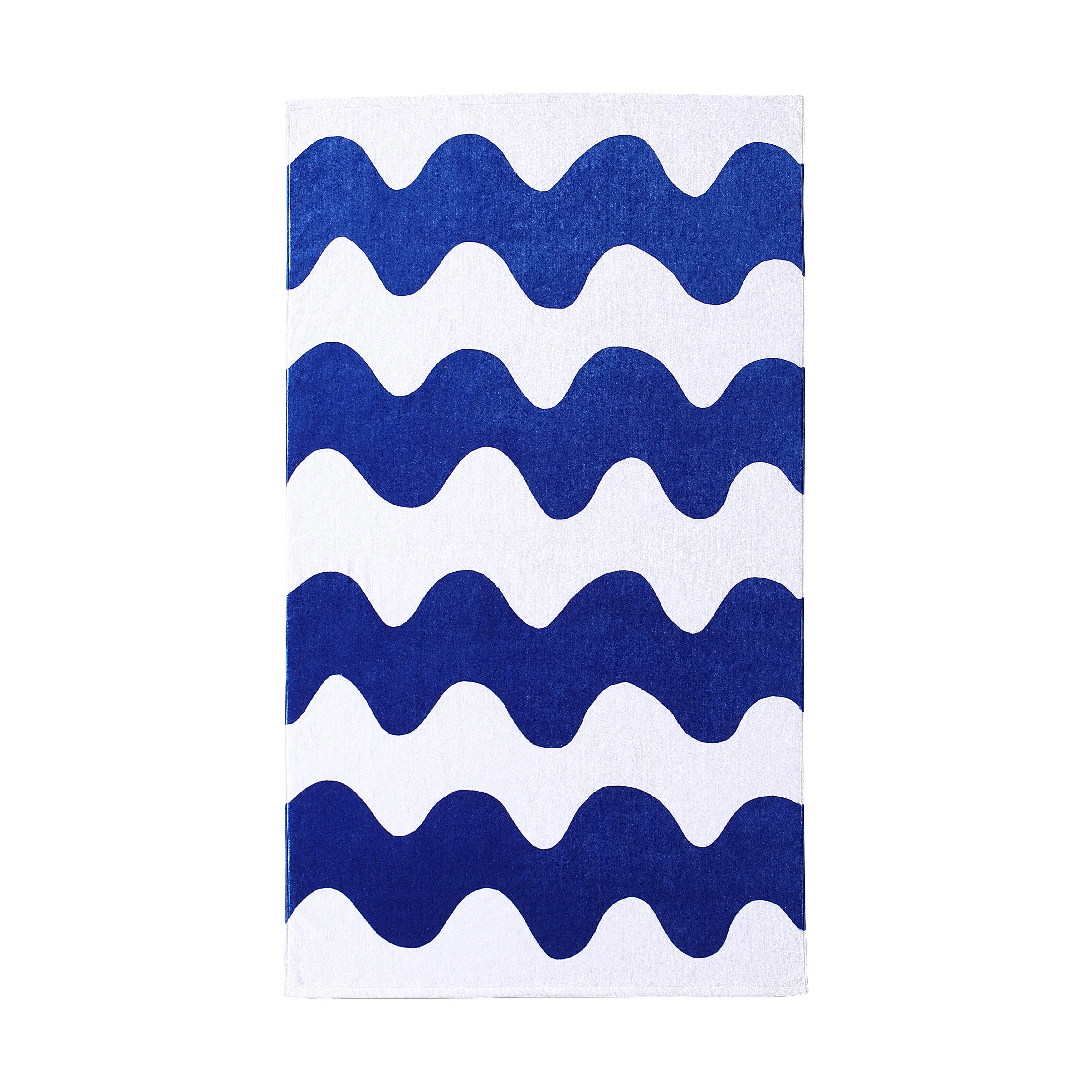 Marimekko Lokki Blue Printed Cotton Oversized Beach Towel