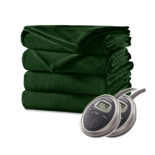 Green Heated Blankets Throws You Ll Love Wayfair Velvet Plush Electric Heated Blanket