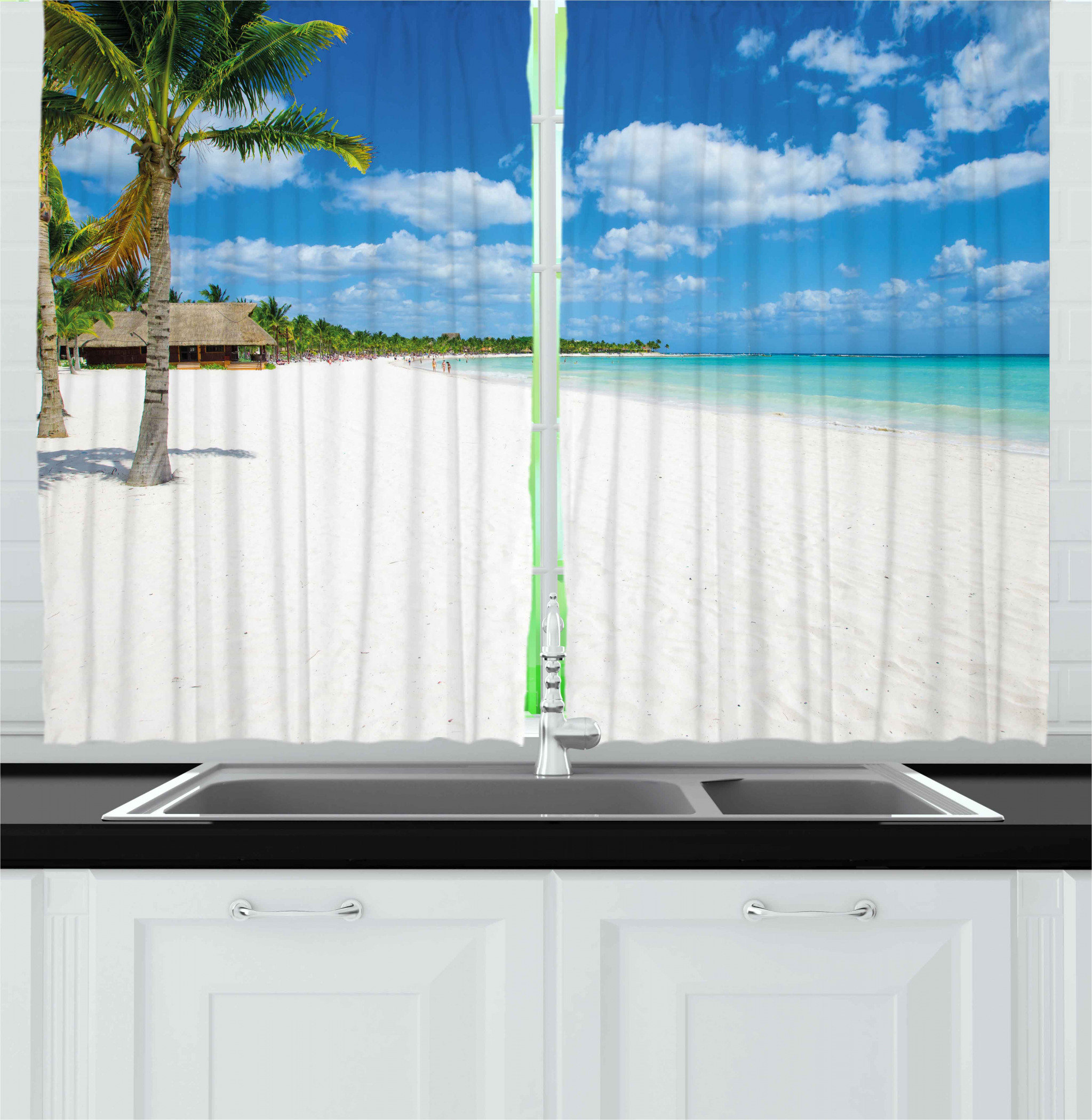 East Urban Home Beach Kitchen Curtain Wayfair