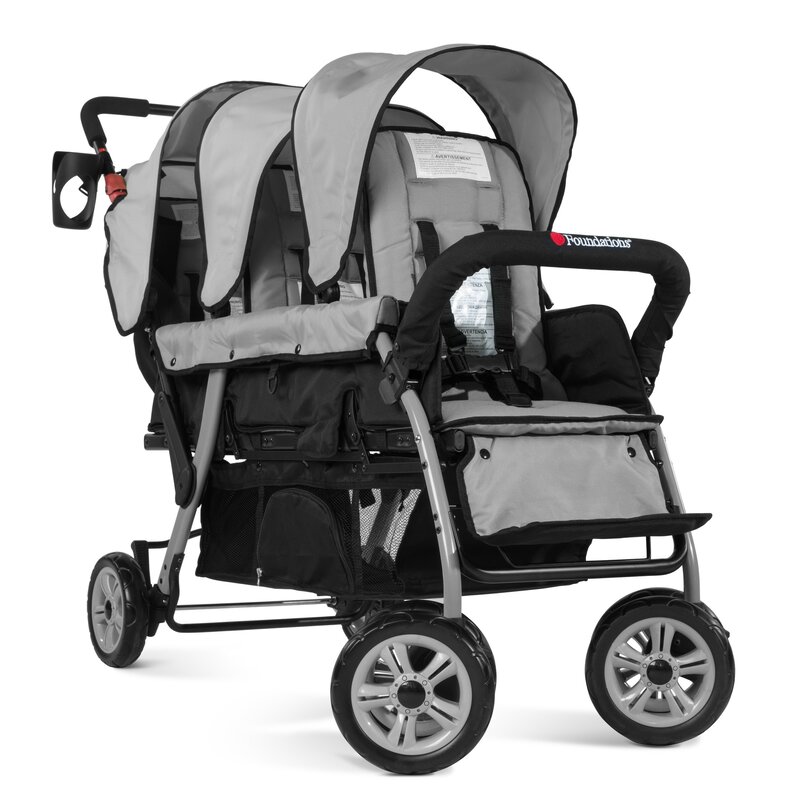 triple seat stroller