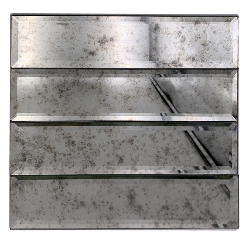 Apollo Tile Backsplash Tiles Sheet 3 X 12 Glass Tile For Kitchen Bathroom Flooring Antique Mirror Subway Silver 20 Pack Wayfair