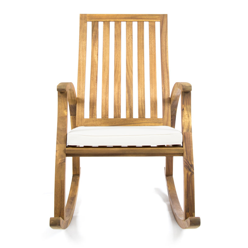 Bungalow Rose Morais Outdoor Rocking Chair With Cushions Reviews Wayfair