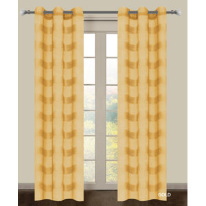 Summer 2015 Parisienne Striped Semi-Sheer Grommet Curtain panels (Set of 2)