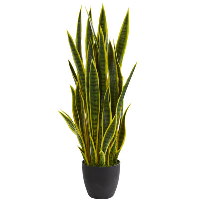 38" Artificial Snake Plant in Planter