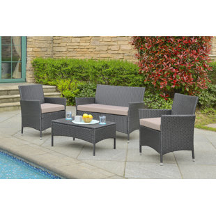 View Ninon 4 Piece Sofa Set with Cushions