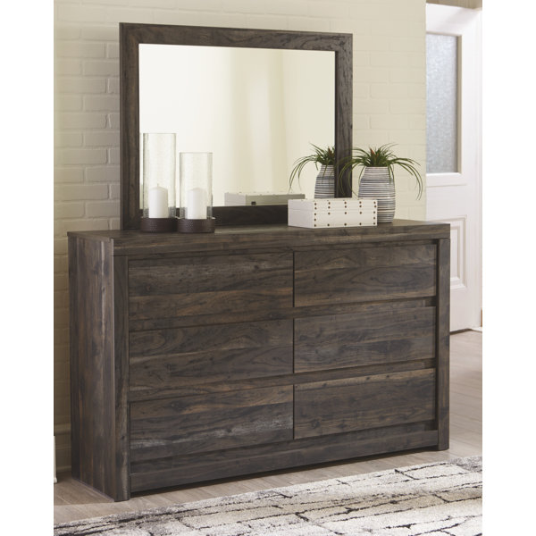 Coastal Farmhouse Shore 6 Drawer Double Dresser With Mirror Reviews Wayfair