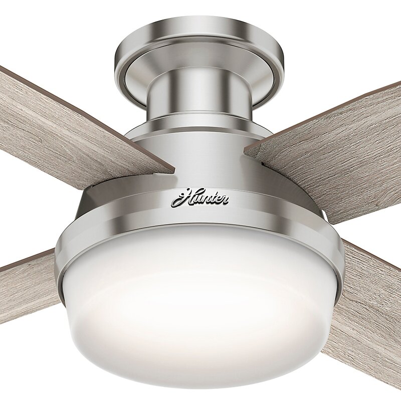 Craftmade Flush Mount Ceiling Fan With Led Light And Remote Tmph44bnk5 Tempo 44 Inch Brushed Polished Nickel Hugger Fan Buy Online In Bahamas At Desertcart Productid 27543278