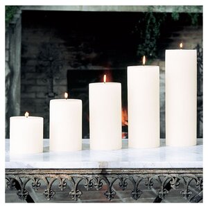 Unscented Ivory Pillar Candle