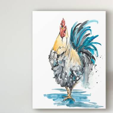August Grove 'Fancy Rooster I' Oil Painting Print on Wrapped Canvas 