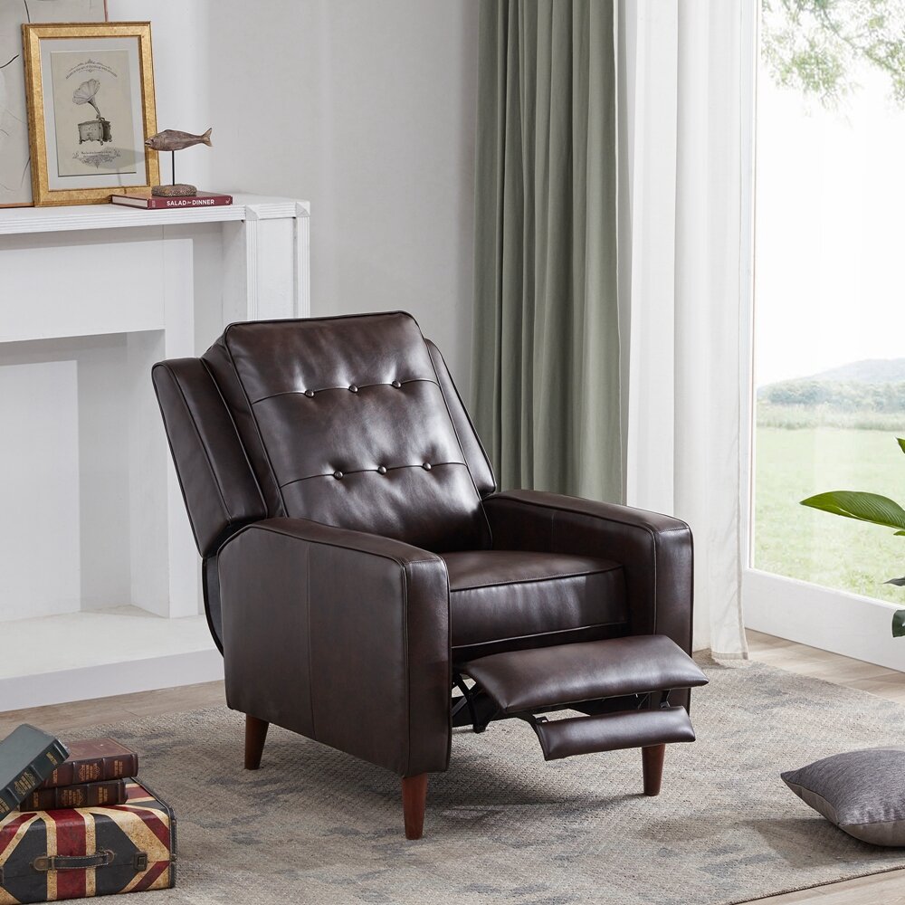 maxille faux leather manual recliner