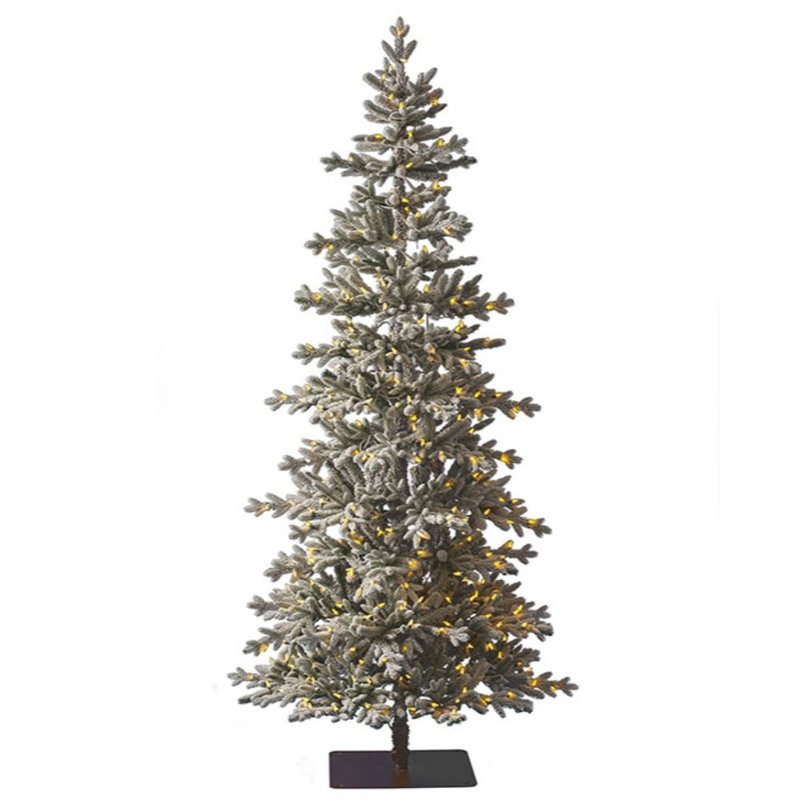 Tree Classics By Balsam Hill 7 5 Green White Pine Artificial Christmas Tree With 400 Clear Lights Wayfair