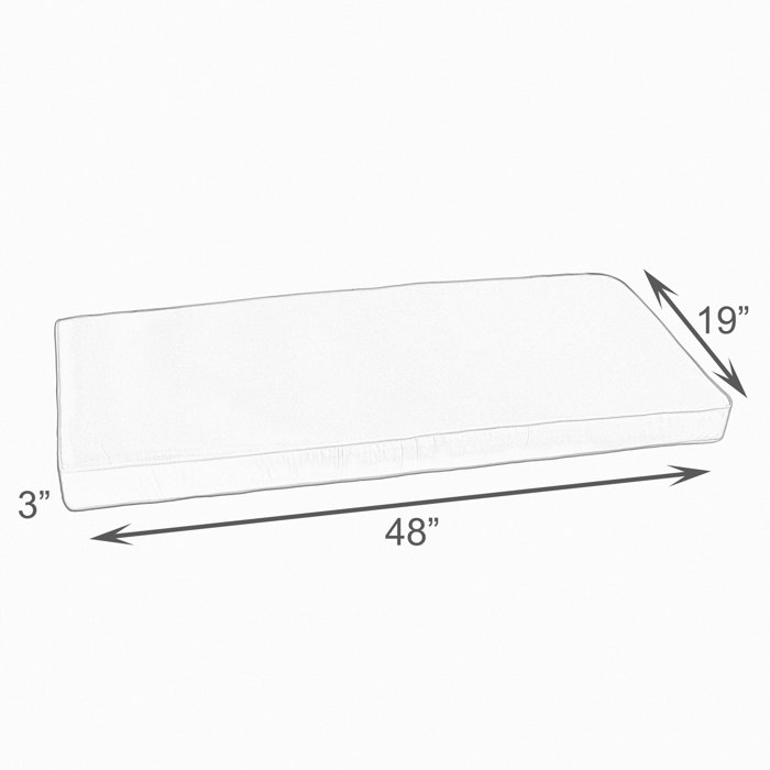 World Menagerie Geometric Indoor Outdoor Foam Bench Cushion