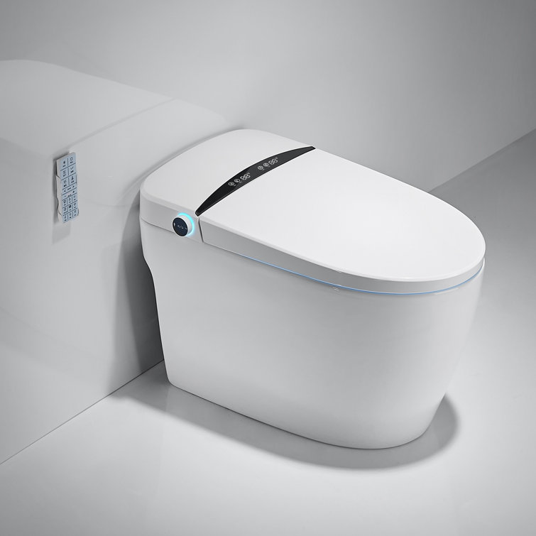 Ihometea Elongated One Piece Smart Toilet With Advance Bidet And Soft Closing Seat Wayfair