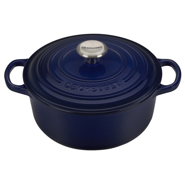 Le Creuset Cocotte Every 20 Marine Blue with Inner Lid Gas IH Oven Compatible 