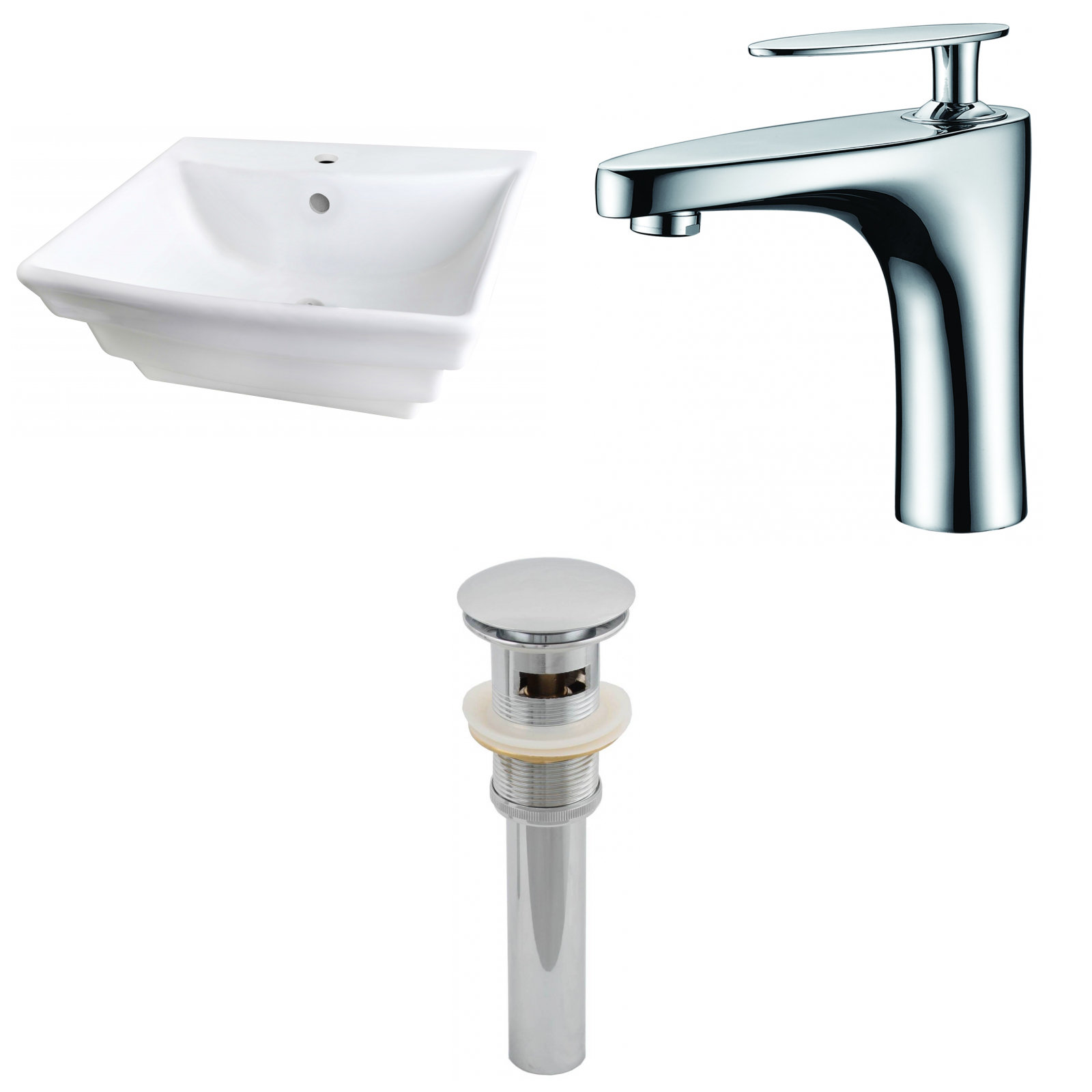 Avanities Ceramic 20 Wall Mount Bathroom Sink With Faucet And Overflow Wayfair