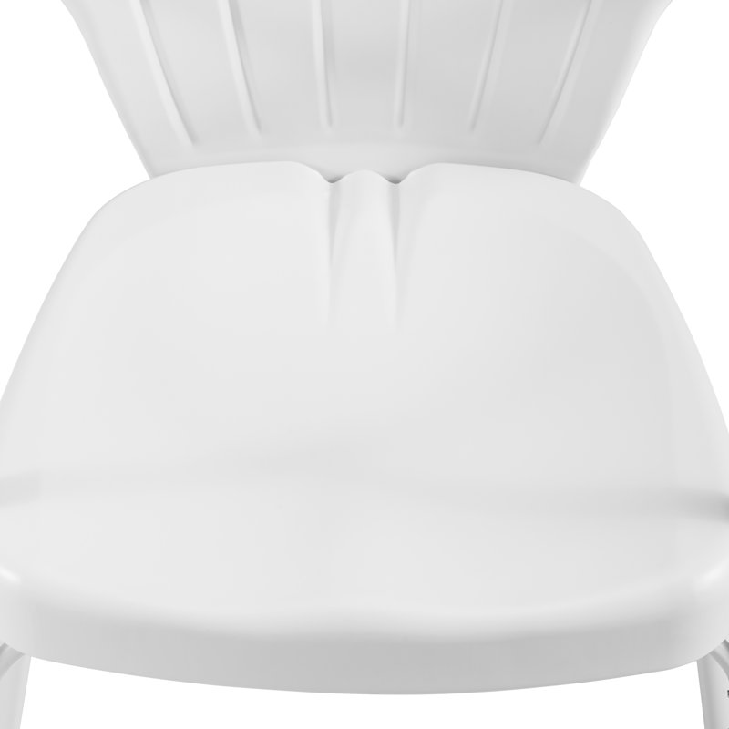 Crosley Ridgeland 5pc Outdoor Dining Set White Gloss White Satin Dining Table 4 Chairs Reviews Wayfair