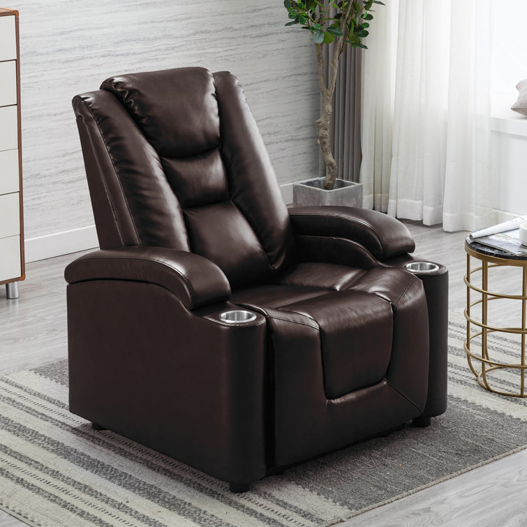 Lark Manor Montello 39.5'' Wide Faux Leather Power Recliner Home