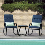 3 Piece Outdoor Rocker Set Wayfair